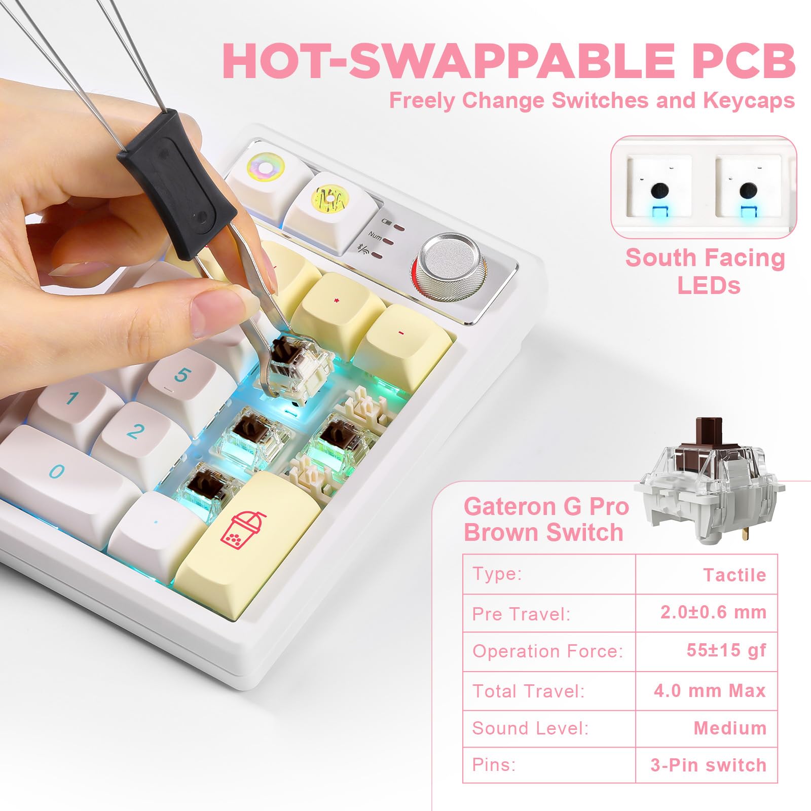 きぃ。 Amazon | YUNZII YZ19ガスケットワイヤレスメカニカルナンバー